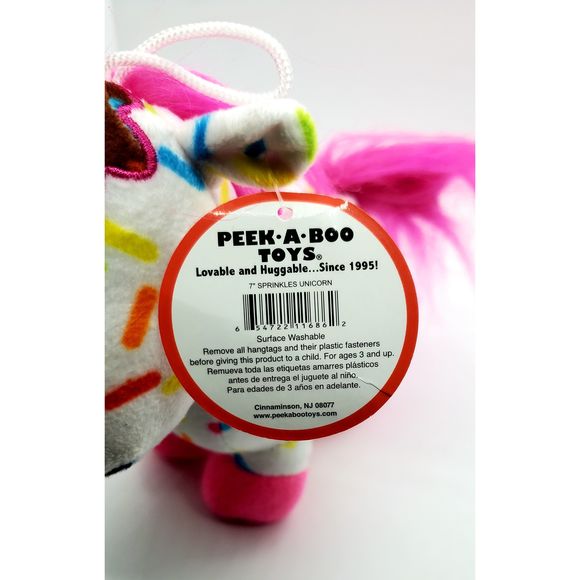 Peekaboo Toys 7" Sprinkles the Unicorn New with Tag! - Picture 5 of 5